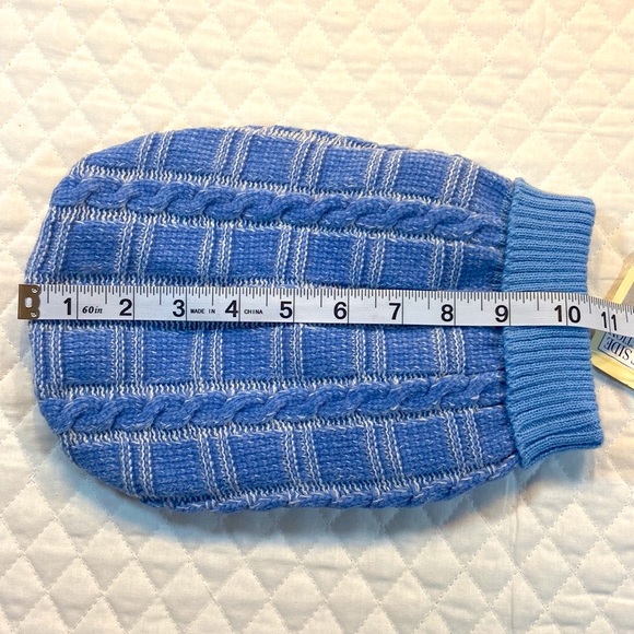 East Side Collection Dog Sweater. Blue Chenille Cable Knit. NWT **sweater only** - Picture 7 of 13
